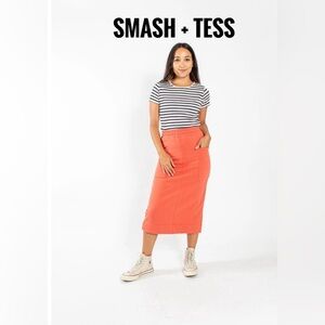 Smash + Tess  Avery Midi Skirt in Burnt Sienna
 size Xs